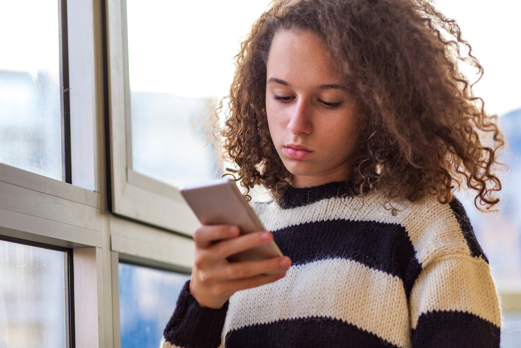  Teen Girl Using Phone